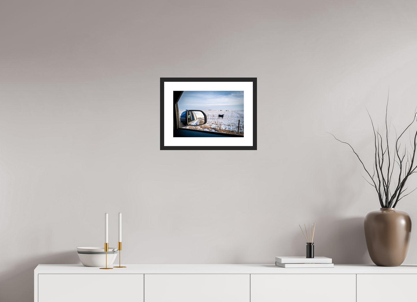 15 x 10″, Framed Prints Rearview Mirror