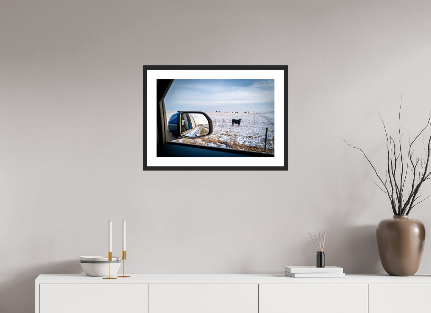 24 x 16″, Framed Prints Rearview Mirror
