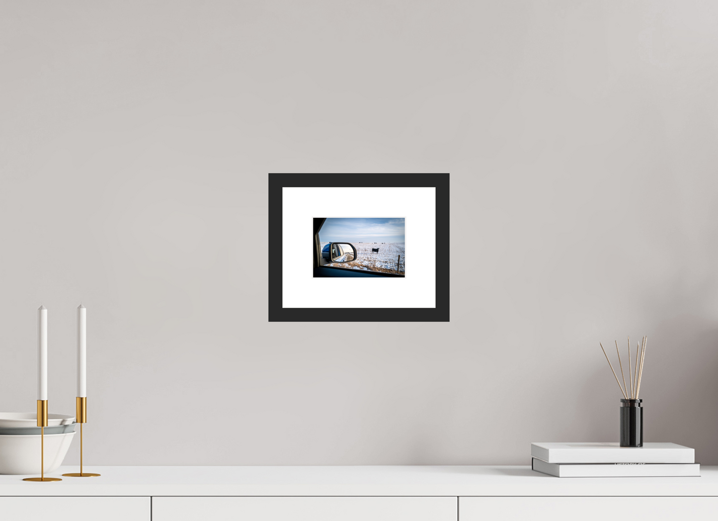 6 x 4″, Framed Prints Rearview Mirror